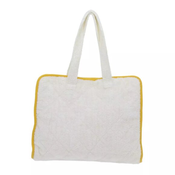 HERMES Beach bag Tote Bag Pile White Auth - Picture 3 of 7